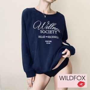 Wildfox Deep Blue Wellness Society Hoodie